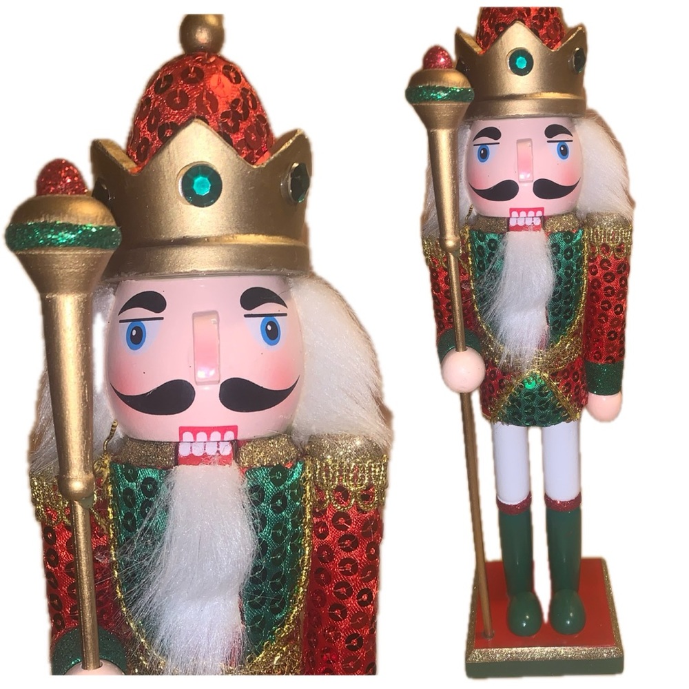 Christmas Nutcracker Ornament Statue Decorative Collectibles Wooden Nutcracker